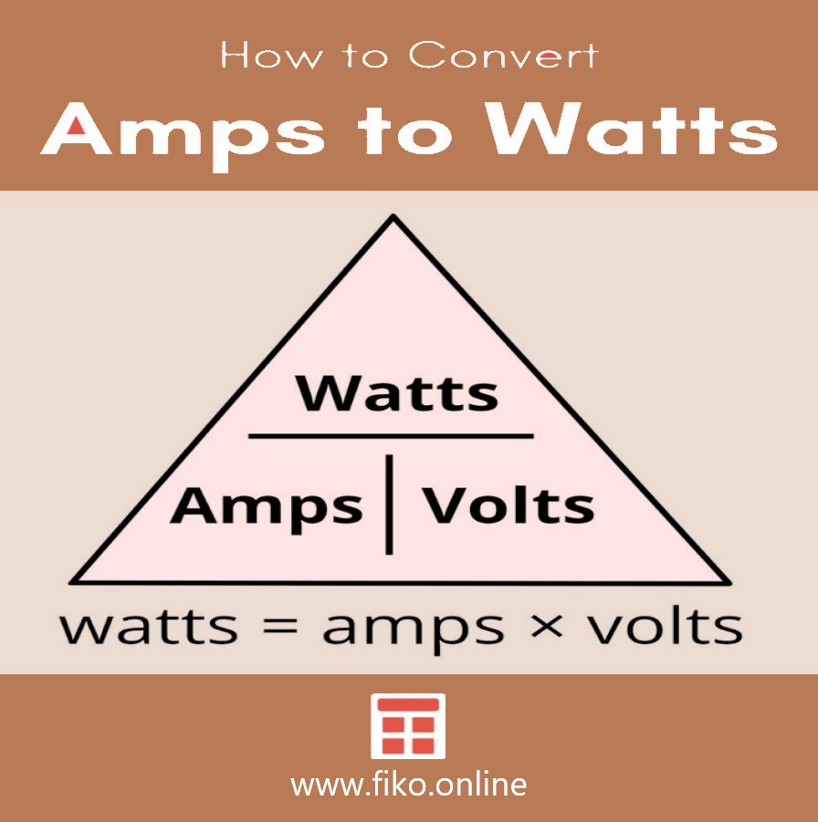 Amps to Watts Conversion Calculator