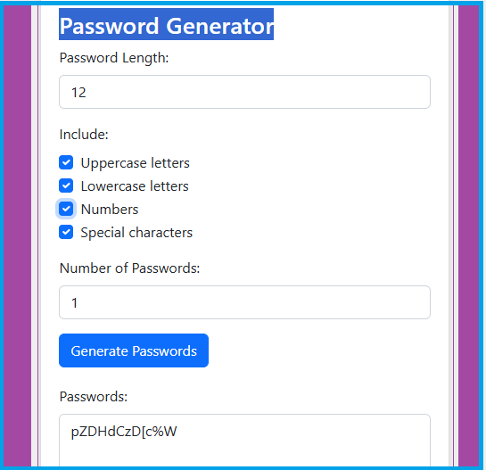 Password Generator
