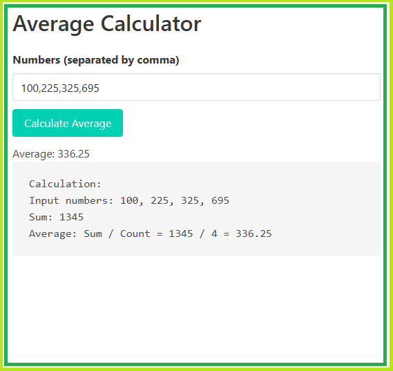 Average Calculator
